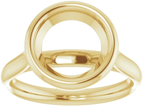 14K Yellow 9.4 mm Round Solitaire Engagement Ring Mounting (3)