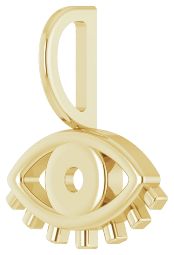 Pakabukas „Accented Evil Eye Charm“ 585 Geltonojo Aukso Round 1.7mm (2)