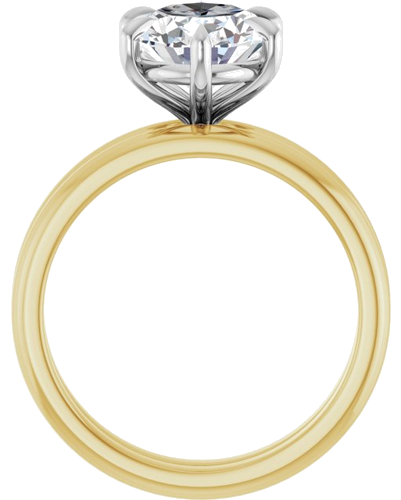 Sužadėtuvių Žiedas „Claw-Prong“ 14k yellow/white gold Oval 10mm x 8mm (7)