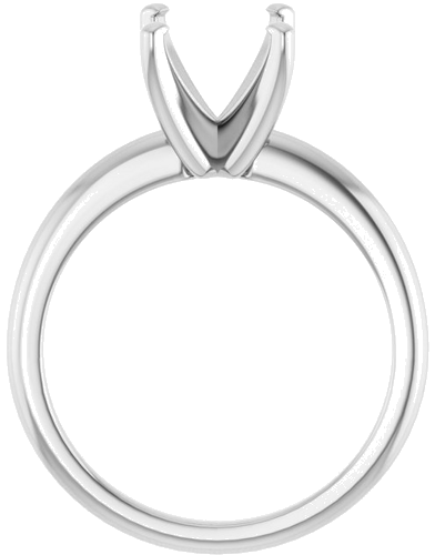 14K X1 White  10x8 mm Oval Solitaire Engagement Ring Mounting (2)