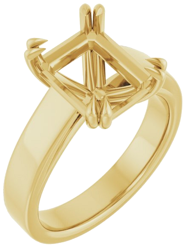 14K Yellow 10x8 mm Emerald Engagement Ring Mounting (1)