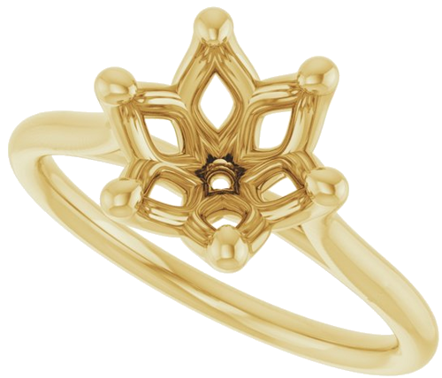 Sužadėtuvių Žiedas „Cathedral-Style Solitaire“ 14k yellow gold Round 8.2mm (5)