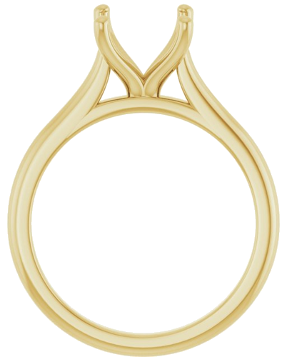 Sužadėtuvių Žiedas „Accented“ 14k yellow gold Asscher 7mm (2)