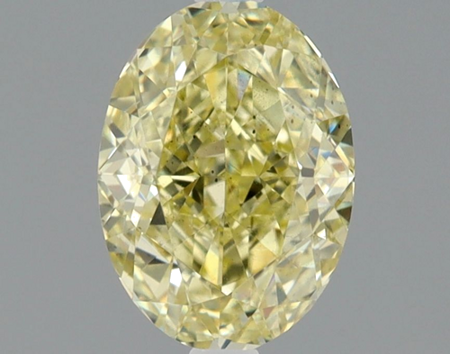 1.02 carat Fancy Yellow-SI1 Natūralus Oval Deimantas (1)