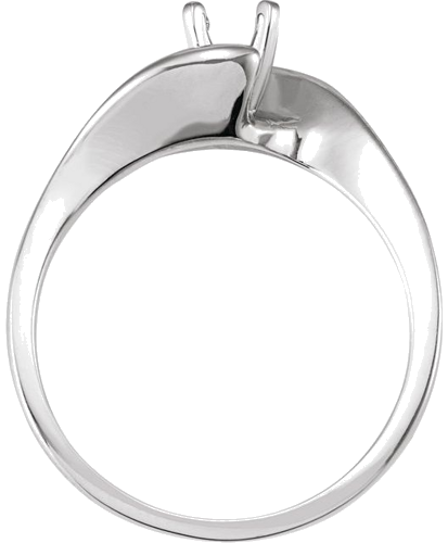 14K White 4.1 mm Round Engagement Ring Mounting (2)