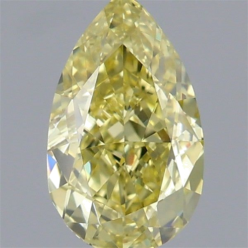 0.71 carat Fancy Intense Yellow-VVS2 Natūralus Pear Deimantas (1)