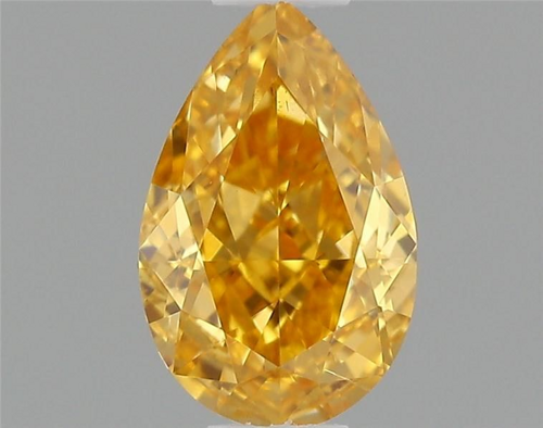 0.37 carat Fancy Intense Yellow-SI1 Natūralus Pear Deimantas (1)