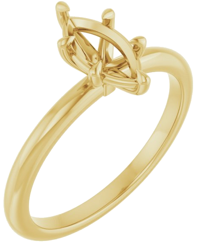 Sužadėtuvių Žiedas „Claw-Prong“ 14k yellow gold Marquise 9mm x 4.5mm (1)