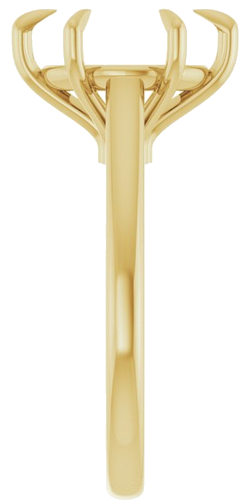 Sužadėtuvių Žiedas „Claw-Pong“ 14k yellow gold Round 11mm (4)