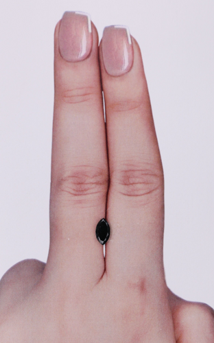0.44 carat Fancy Black-VVS2 Natūralus Marquise Deimantas (1)