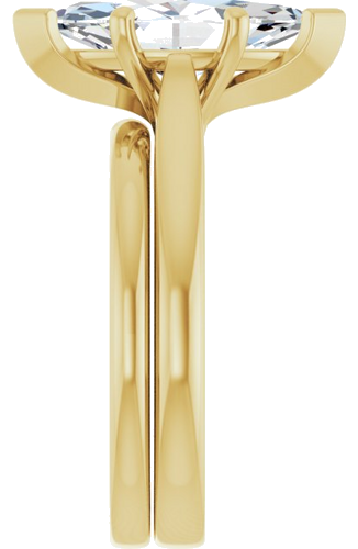 Sužadėtuvių Žiedas 14k yellow gold Marquise 14mm x 7mm (9)