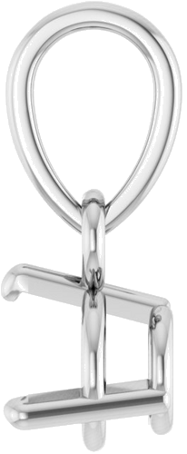 Pakabukas „Round 3-Prong“ 14k white gold Round 4.5mm (3)