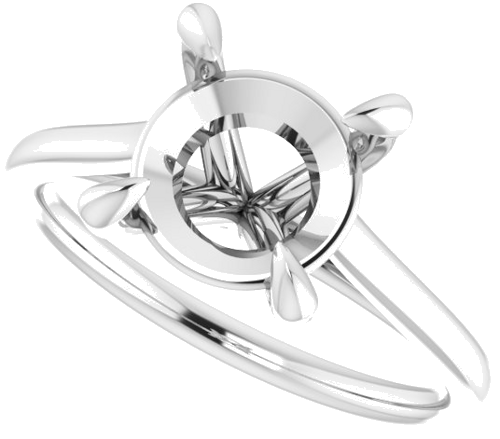 Sužadėtuvių Žiedas „Solitaire“ 585 Baltojo Aukso Round 8.8mm (5)