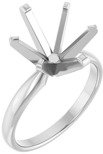 Sužadėtuvių Žiedas „Solitaire“ 14k white gold Oval 12mm x 10mm (1)