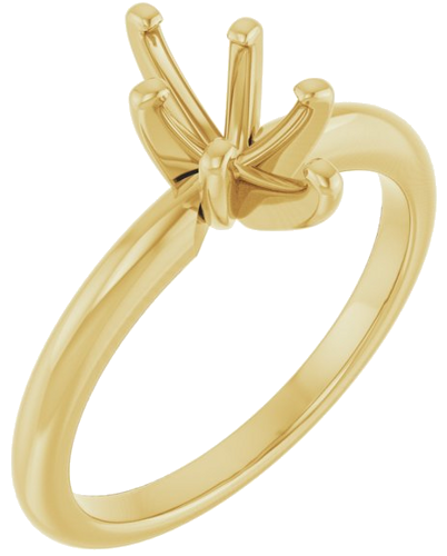 14K Yellow  9x4.5 mm Marquise Solitaire Engagement Ring Mounting (1)