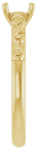 Sužadėtuvių Žiedas „Solitaire“ 14k yellow gold Round 5.8mm (4)