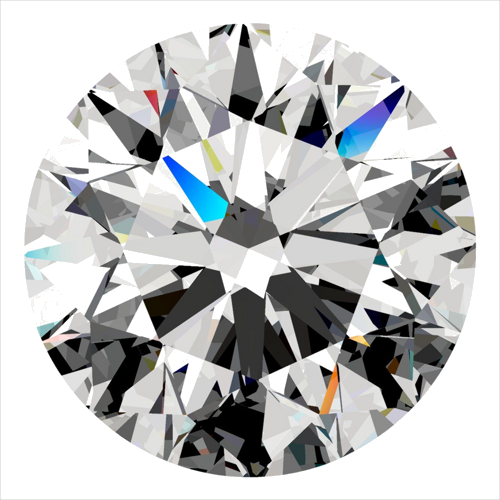 0.58 carat F-VVS2 Excellent cut Natūralus Round Deimantas (1)