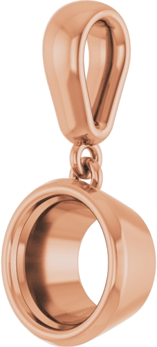 Pakabukas „Bezel-Set Charm“ 18k rose gold Round 7mm (2)