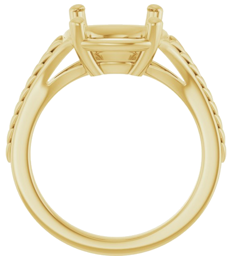 Sužadėtuvių Žiedas „Solitaire“ 14k yellow gold Elongated Cushion 11mm x 9mm (2)
