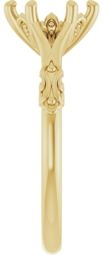 Sužadėtuvių Žiedas „Solitaire Split Shank“ 585 Geltonojo Aukso Marquise 8mm x 4mm (4)