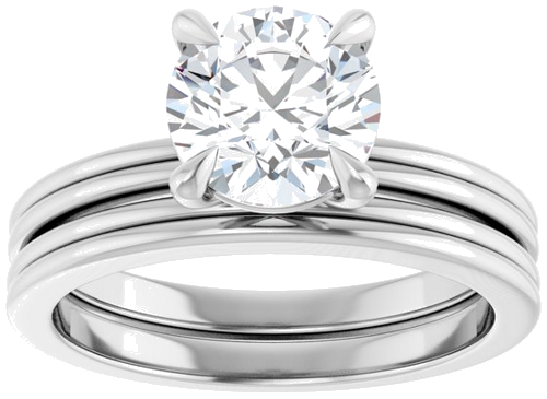 Sužadėtuvių Žiedas „Claw-Prong Solitaire“ 14k white gold Round 7.4mm (8)