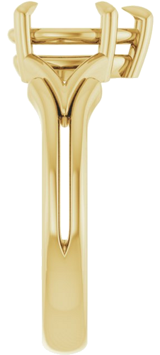 14K Yellow 9x6 mm Pear Solitaire Engagement Ring Mounting (4)