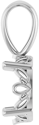 Pakabukas „Oval 4-Prong Solitaire“ 585 Baltojo Aukso Oval 6mm x 4mm (4)