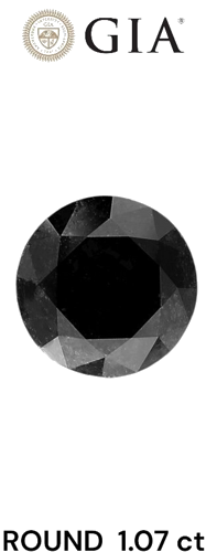 1.07 carat Fancy Black-VVS2 Excellent cut Natūralus Round Deimantas (1)