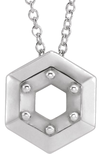 Pakabukas „Geometric“ 585 Baltojo Aukso Round 5mm (1)