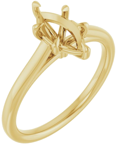 Sužadėtuvių Žiedas „Claw-Pong“ 14k yellow gold Marquise 9.5mm x 5mm (1)
