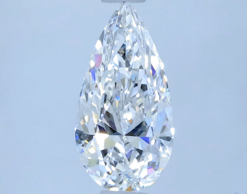 0.59 carat D-VS2 Natūralus Pear Deimantas (1)