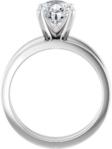 Sužadėtuvių Žiedas „Solitaire“ 417 Baltojo Aukso Pear Shape 10mm x 7mm (7)