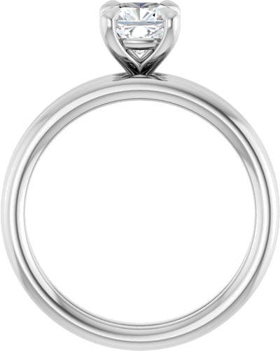 Sužadėtuvių Žiedas „Claw-Prong Solitaire“ 10k white gold Cushion 5.5mm (7)