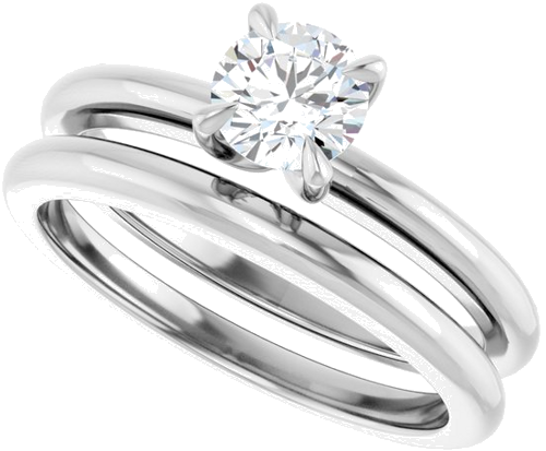 Sužadėtuvių Žiedas „Claw-Prong Solitaire“ 14k white gold Round 5.2mm (10)