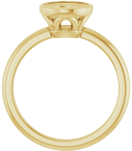 Sužadėtuvių Žiedas „Bezel-Set“ 14k yellow gold Round 7.4mm (2)