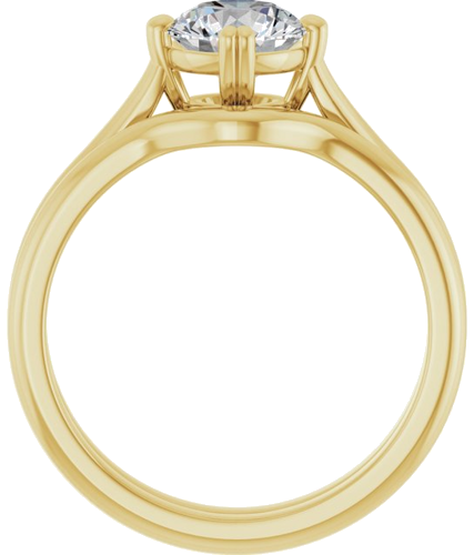 14K Yellow 6.5 mm Round Solitaire Engagement Ring Mounting (7)