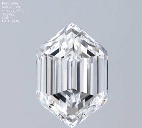 0.3 carat E-VS1 Natūralus Hexagonal Deimantas (1)
