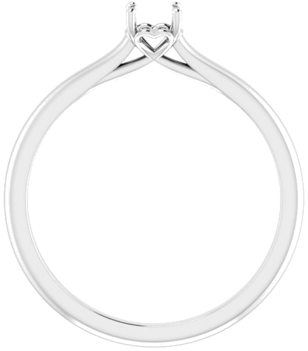 Sužadėtuvių Žiedas „Solitaire“ 585 Baltojo Aukso Round 4.1mm (2)