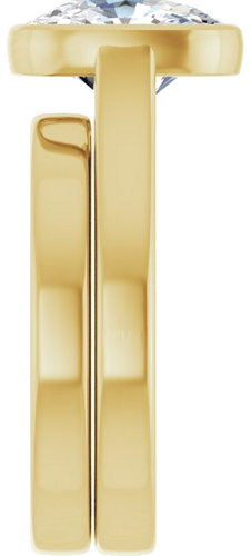 Sužadėtuvių Žiedas „Bezel-Set Solitaire“ 14k yellow gold Elongated Cushion 10mm x 8mm (9)