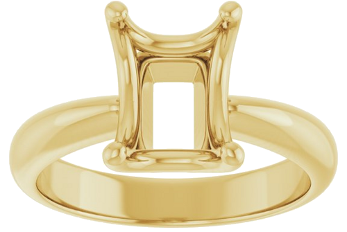 Sužadėtuvių Žiedas „Solitaire Crown-Inspired“ 14k yellow gold Emerald 9mm x 7mm (3)