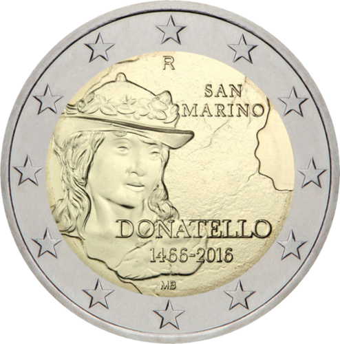 2016. gada Sanmarīno Donatello 2 eiro monēta (3)