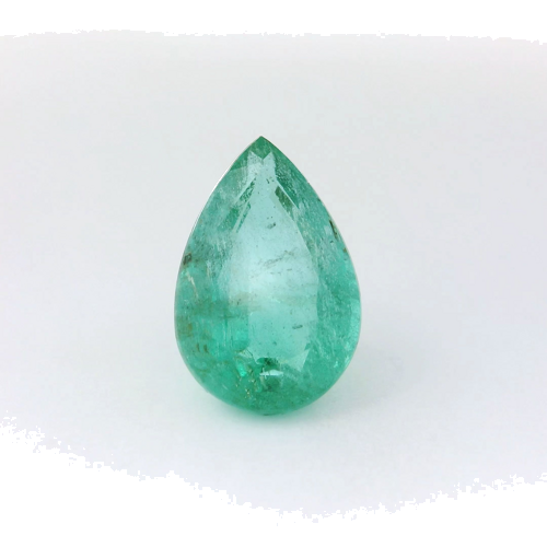 3.94 carat GREEN Pear Smaragdas (1)