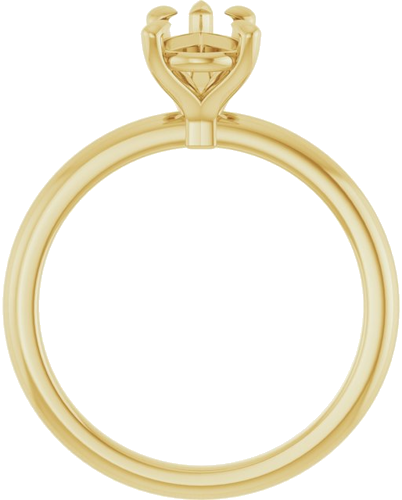 14K Yellow 9x6 mm Pear Solitaire Engagement Ring Mounting (2)