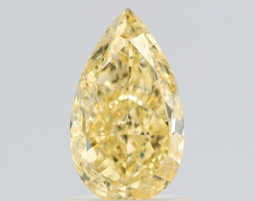 1.01 carat Fancy Yellow-VS2 Natūralus Pear Deimantas (1)