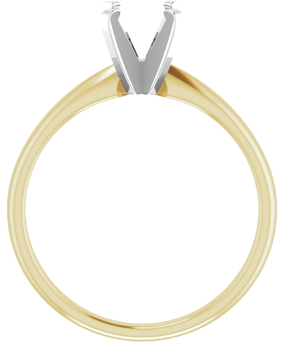 Sužadėtuvių Žiedas „Solitaire“ 585 Baltojo Ir Geltonojo Aukso Round 6mm (2)