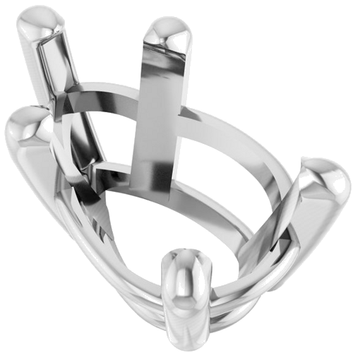 Pakabukas „Pear 5-Prong Solitaire“ 585 Baltojo Aukso Pear Shape 9mm x 6mm (4)