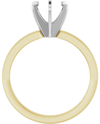Sužadėtuvių Žiedas „Claw-Prong Solitaire“ 14k yellow/white gold Round 7mm (2)