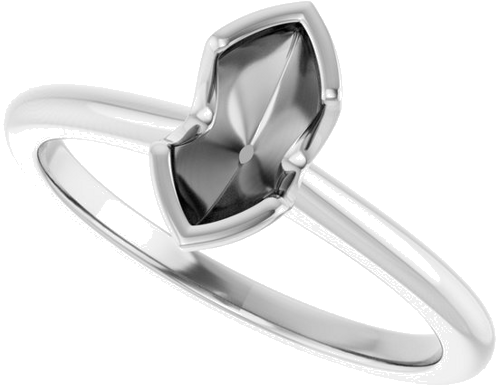 Sužadėtuvių Žiedas „Half-Bezel“ 14k white gold Marquise 8mm x 4.5mm (5)