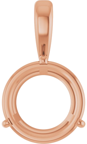 Pakabukas „Solitaire“ 14k rose gold Round 12mm (1)