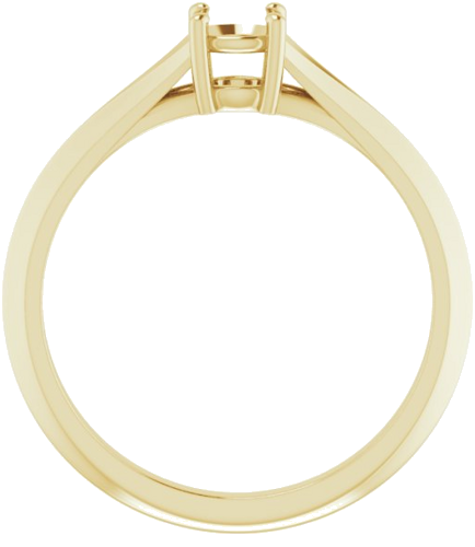 Sužadėtuvių Žiedas „Solitaire Split Shank“ 14k yellow gold Round 4.4mm (2)